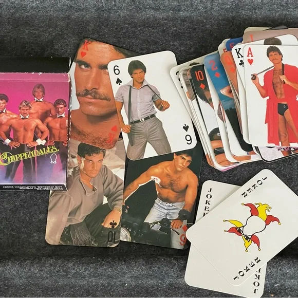 RARE CHIPPENDALE'S PLAYING CARDS, 1984 VINTAGE